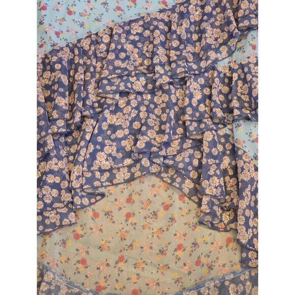 V Christina Women's Ditzy Floral Boho Printed Hi-Low Beachy Flowy Skirt | 16 EUC - Picture 5 of 7